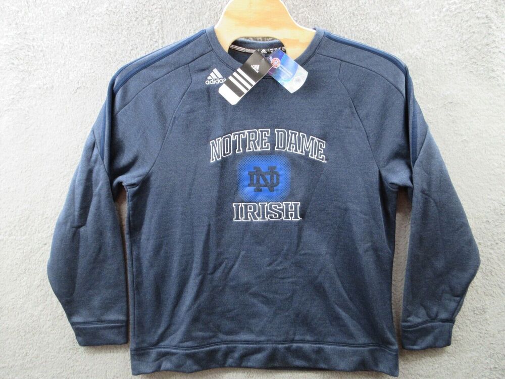 NWT Notre Dame Fighting Irish Adidas Climawarm Crewneck Pullover Men's XL